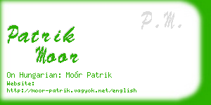 patrik moor business card